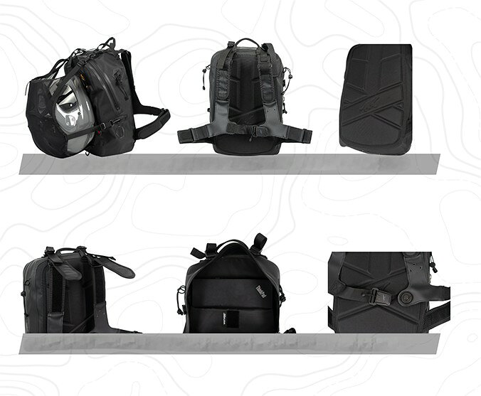 ネクストステージ1号店のWESTWIND バイク用 リアバッグ レンジャーワイルドバッグ シートバッグ サイド 大容量 撥水加工 気密性 多機能 仕様 選択 バックパック オートバイ 取寄せ｜アングル2