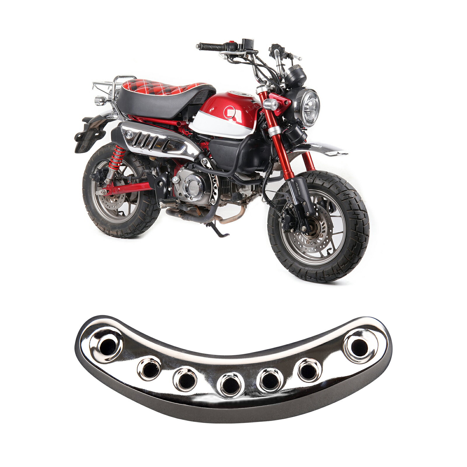 モンキー125 マフラーカバー エキゾースト ヒートガード Monkey125 (JB02 JB03 JB05) Z125M Z125MA 全車種【取り寄せ】