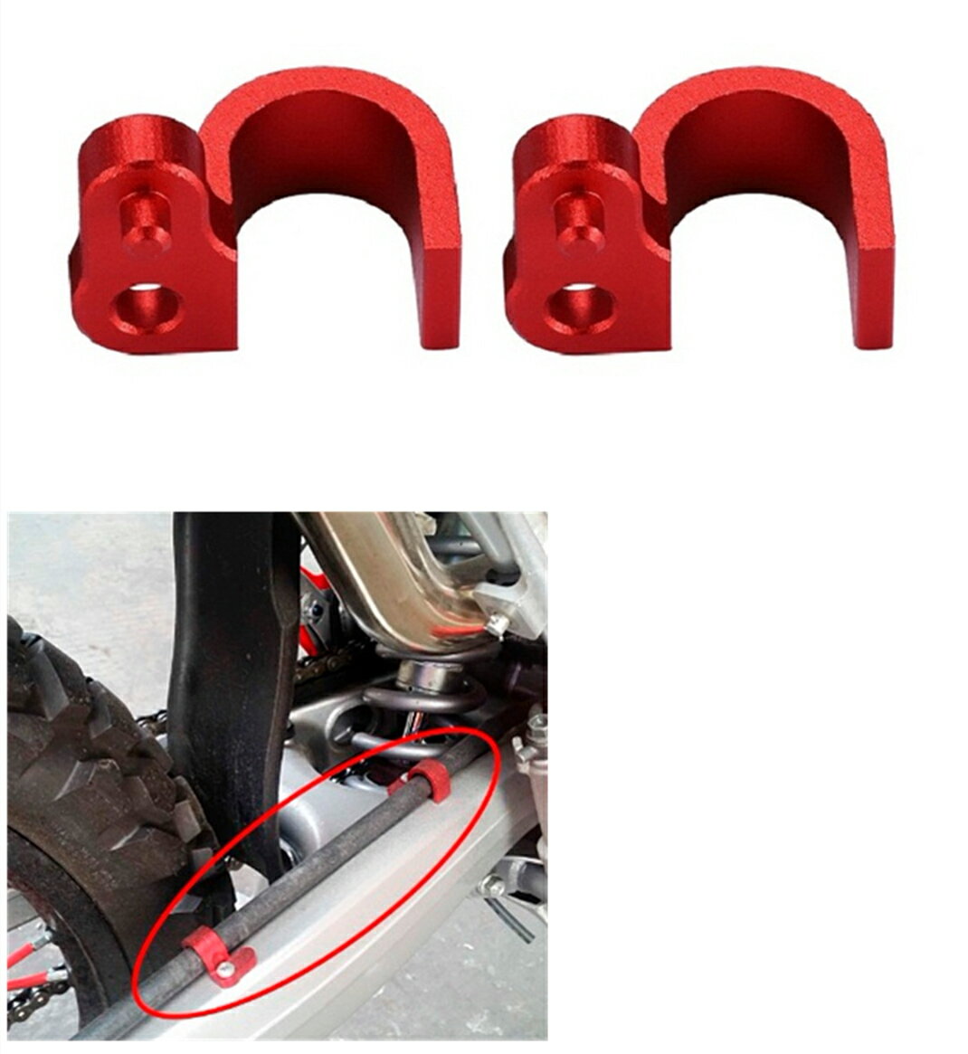 CRF250/300L/M/RALLY ブレーキホース固定クリップ アルミニウム オートバイブレーキラインワイヤークランプクリップ バイク用 カスタム パーツ アクセサリー 飾り