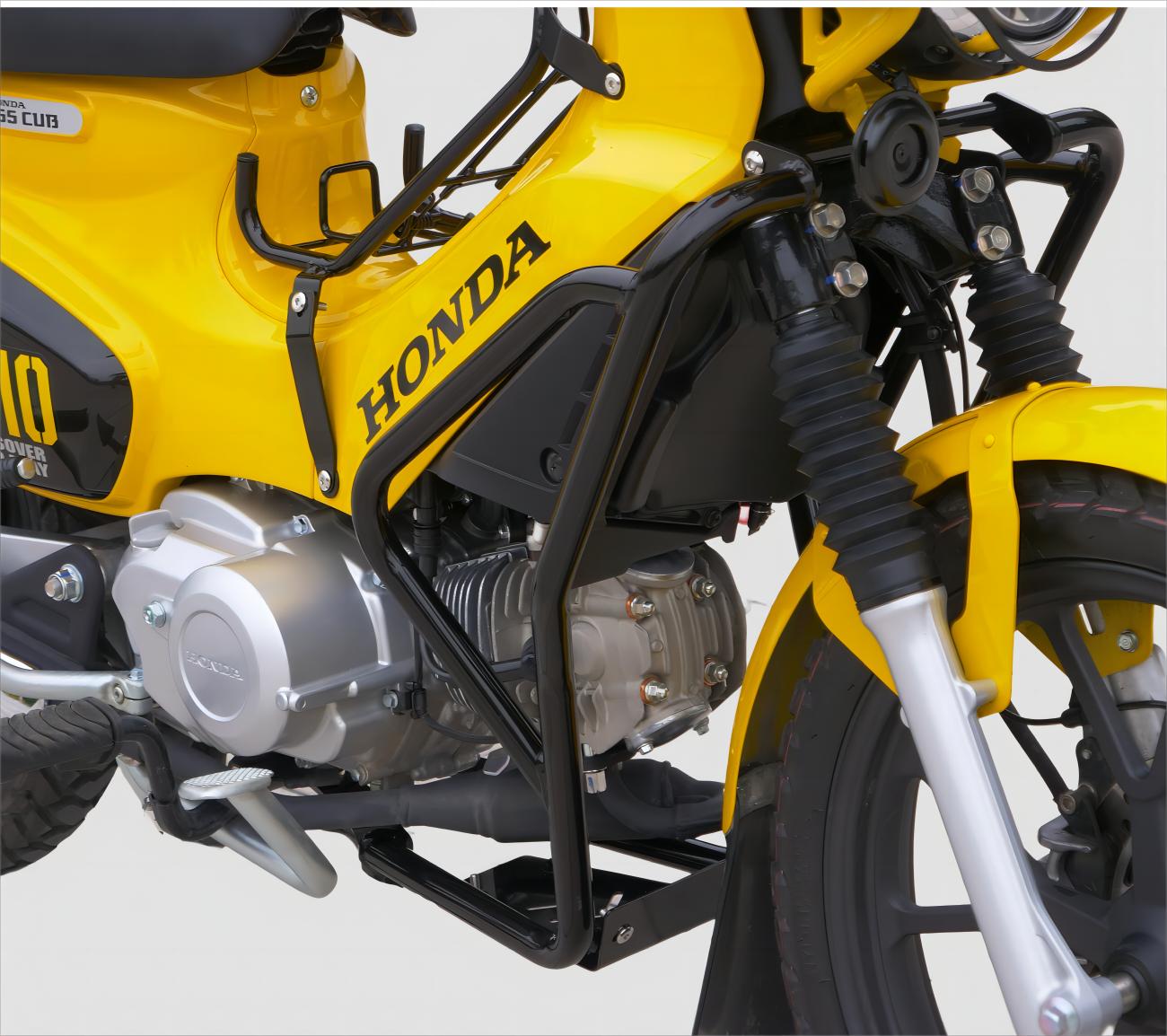 カブ クロスカブ CC110 アンダーフレームキット エンジンガードキット ブラック バイクパーツ カスタムパーツ 改造 オートバイ キャンプツーリング 保護 キット