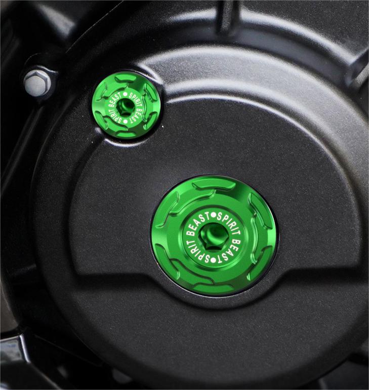 カワサキ NINJA Z400 クランクケース カバー CNC アルミ フレーム ホール キャップ カバー クランクケース プロテクター 各色選択 取寄せ ドレスアップ おしゃれ 川崎