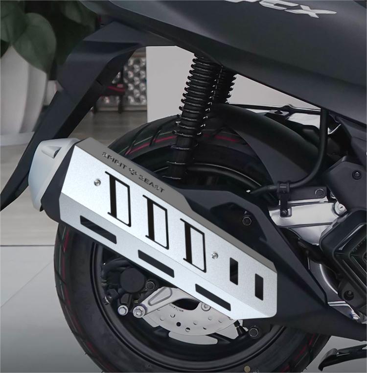 ホンダ PCX160 マフラーカバー マフラーガード VARIO160 排気管 カバー プロテクター マフラーカバー スチール バフ仕上げ おしゃれ 保護 カスタム 取寄せ