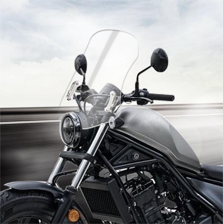 ホンダ レブル250 レブル500 ウインドシールド 5CM 10CM 延長 風防 風よけ 大型 ウメーターバイザー ウインドスクリーン 風防 ウインドスクリーン カスタムパーツ バイク 汎用 カウル 金具ビス付き スモーク 透明 延長式 クリア ドレスアップ 取寄せ