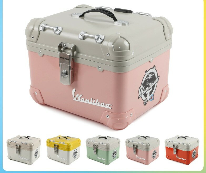 バイクリアボックス カブリアボックス トップケース 23L 28L 35L 45L バイクケース 防水 耐衝撃 リアケース 各色 丸め おしゃれ 可愛い ABS スクーター 取寄せ