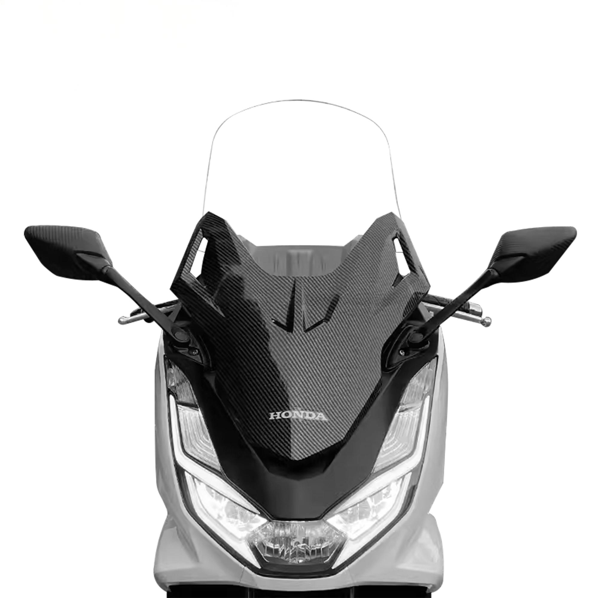 ホンダ PCX 160 ウインドシールド 前へ移動 バッグミラー フロントグラス 風防 バイク クリア スモーク 風防 バイクフロントガラス オートバイ 延長式 取寄せ