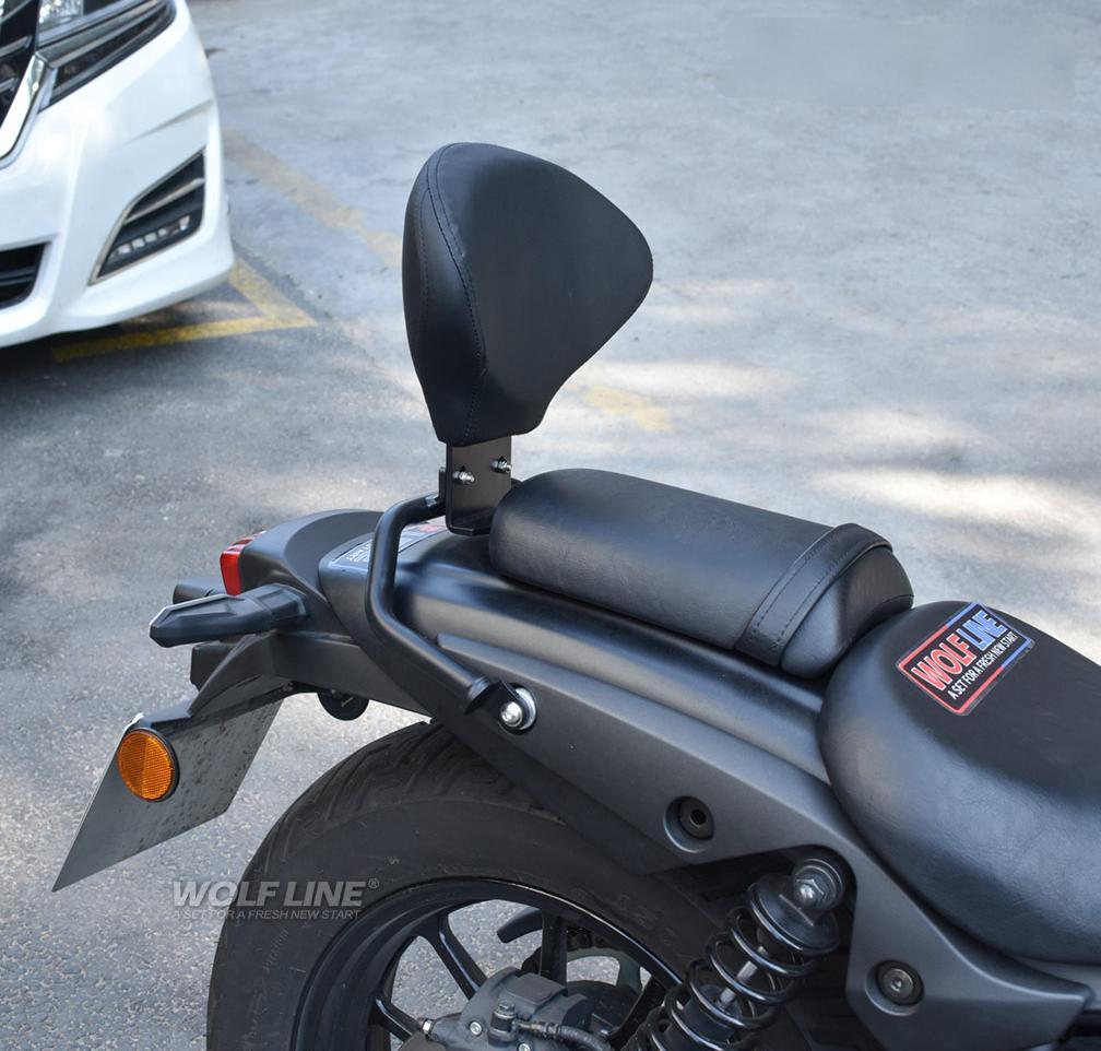 カワサキ エリミネーター 400/SE リアキャリア バックレスト リア キャリア 背もたれ シーシーバー リアキャリア 背もたれ 増設リアシート ブラック 丈夫 一体感 レザー 疲労軽減 取寄せ