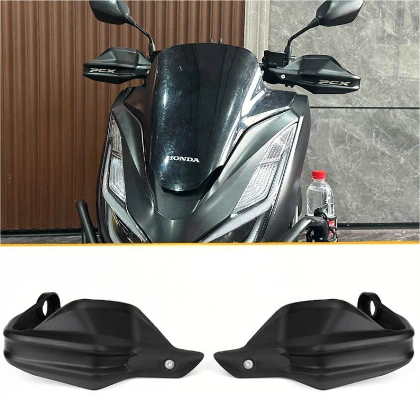 ホンダ PCX 150 160 2025年式 ハンドルカバー ガード バイクハンドル ナックルガード 防風 保護 各色 アクリル 透明 コンパクト 飛び石ガード ハンドスクリーン 取寄せ