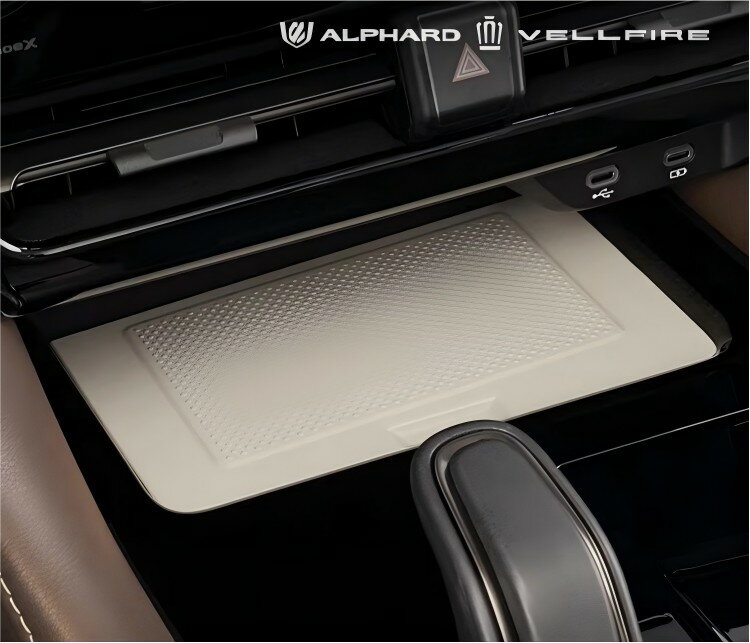 アルファード40系 ヴェルファイア 40系 パーツ 置くだけ充電トレイ ワイヤレス充電マット ゴムスマホ滑り止め 純正色対応 シリコン 手洗い 車内 車載 便利 インテリア 内装パーツ アクセサリー 便利グッズ 取寄せ