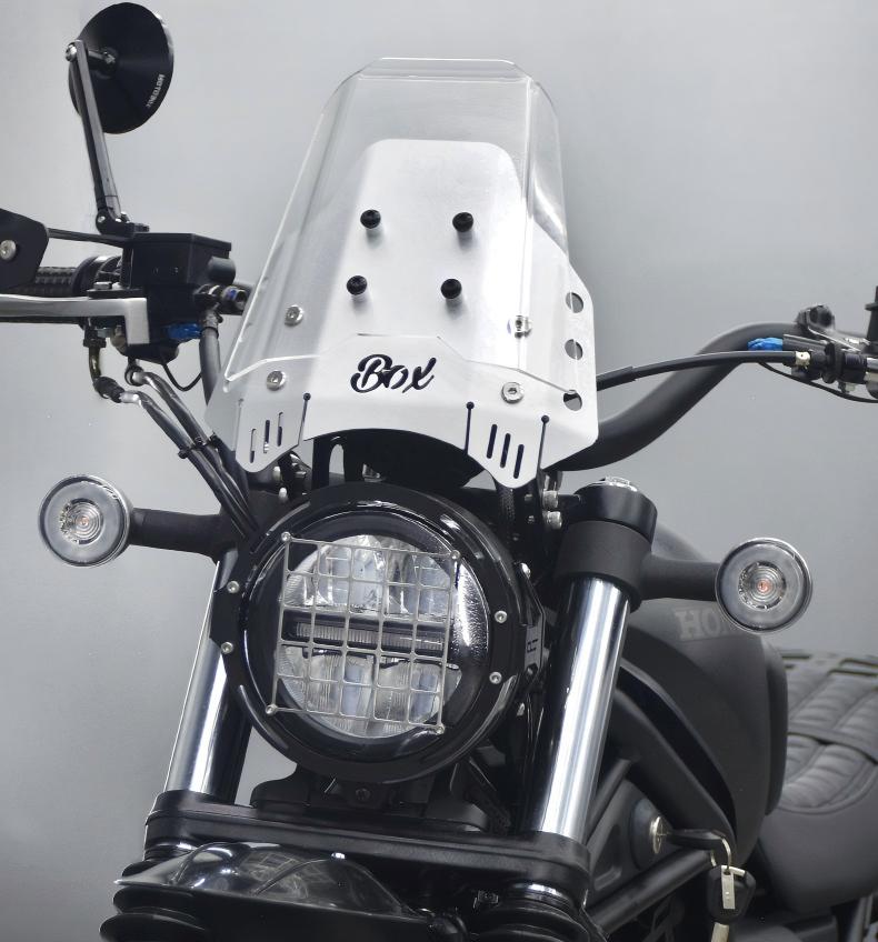 ホンダ CL250 CL500 ウインドシールド 大型 アクリル アルミニウム 一体成形 一体感 ウインドスクリー..