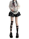 レッグウォーマー ルーズソックス ガール jk 原宿風 冷え取り レッグカバー ロリータ サブカル系 Y2K ストライプ 美脚 可愛い 2足セット