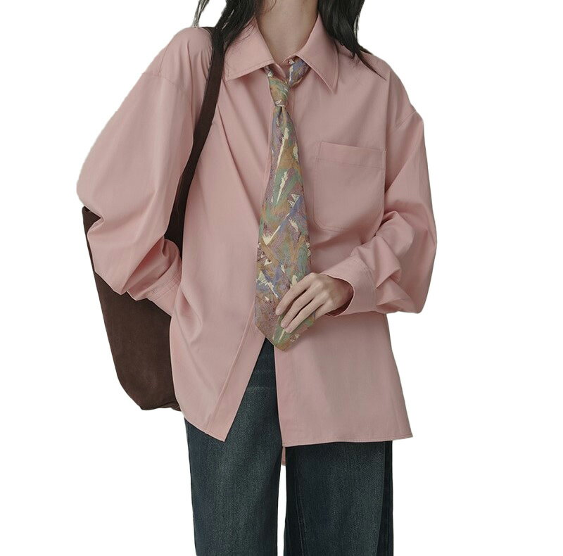 Rakuten - シャツ トップス ブラウス レディース 長袖 薄手 着痩せ カジュアル 春 夏 秋 ゆったり 可愛い 女の子 きれいめ エレガント キレイめ 上品 ファッション 通気性 襟付き 開襟シャツ 前開き 通学 通勤 オフィス お出かけ