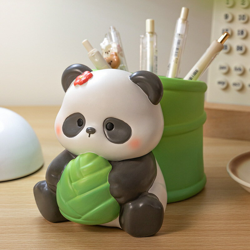 Rakuten - ペン立て パンダ ペンスタンド 筆立て 筆収納 多機能分類箱 ペンホルダー 鉛筆立て ペンスタンド コスメブラシ収納 机上用品 文房具 小物収納 文具収納 卓上文具収納 卓上収納 大容量