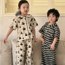 子供服 パジャマ 男の子 女の子 半袖 上下セット 2点 部屋着 普段着 綿 ガールズ 可愛い 夏 ルームウェア 前開き 寝巻き ベビーパジャマ 可愛い 夏 か...