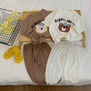 子供パジャマ キッズ 男の子 モダール 長袖 薄手 女の子 上下セット 可愛い プリント クマ柄 ルームウェア 部屋着ナイトウェア ジュニア セットアップ クー...