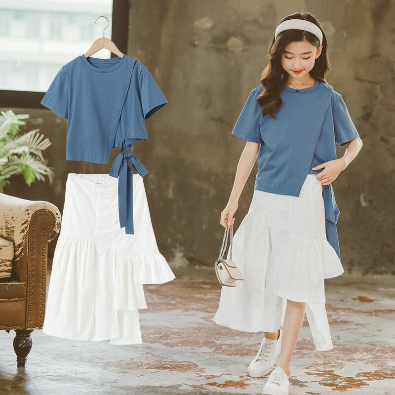 子供服 女の子 半袖tシャツ スカート 2点セット 洋服 夏 可愛い ガールズ セットアップ 半袖トップス ..