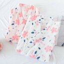 寝巻き レディース 浴衣 甚平 前開き 綿 和風 パジャマ 可愛い おしゃれ 柔らかい 春 夏 秋 お風呂上り ねまき 女性 部屋着 旅館 婦人服 寝間着 花柄 ルームウェア 家着 バスローブ ワンピース 化粧着 プレゼント