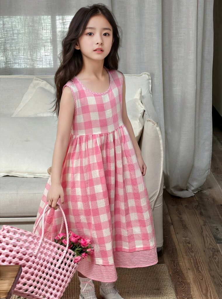 Rakuten - 夏 ワンピース キッズ ドレス 袖なし 可愛い 子供服 女の子 キッズ 肩出し aライン 子供服 カジュアル 薄手 サマードレス ピンク