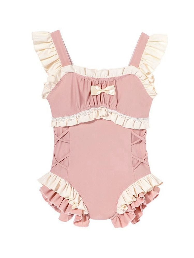 Rakuten - ベビー 水着 女の子 オールインワン ビキニ キッズ リッポン ガールズ キッズ 水着 ワンピース スカート 子供 プール 水遊び かわいい 海 温泉 夏 旅行