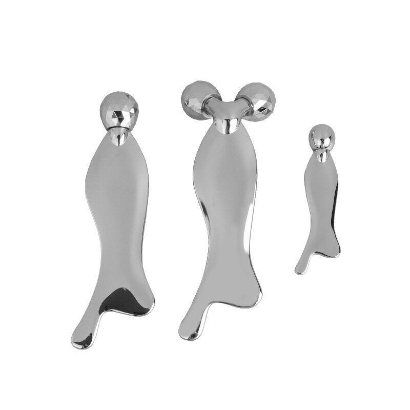 カッサ かっさプレート 頭皮マッサージ 顔 ボディ用 耐久性の高いメタル製 小顔 美顔 スキンケア 自宅..