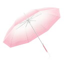 長傘 雨傘 日傘 長柄傘 透明傘 グラデーション 晴雨兼用 軽量 8本骨 かわいい 人気 撥水 梅雨対策 台風対策 ギフト
