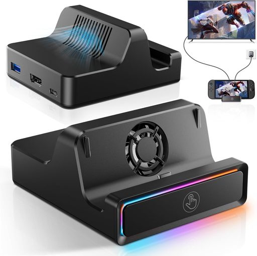 対応Switch2ドック「4K@60Hz対応冷却ファン付き」NintendooSwitch2専用ドックHDMI直接にTV出力&HDMI変換アダプター&軽量化&高性能チップ&遅延なし