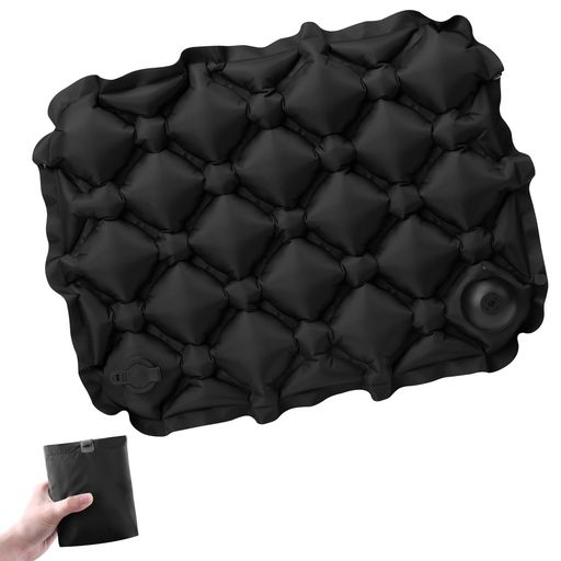 Azarxisレジャーシートエアークッションキャンプコンパクト軽量お尻1人用マット座布団飛行機快適グッズアウトドア夜行バス旅行登山スポーツ観戦お花見お尻が痛くならない収納袋多用途