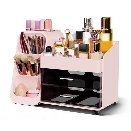 JOYZANメイクボックス大容量コスメ収納化粧品収納ペン立てメイク収納コスメボック...