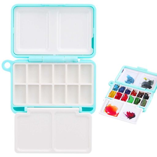 PAVIKE水彩パレット【12穴】水彩ペイントケースプロ、アーティスト、学生、子供に最適