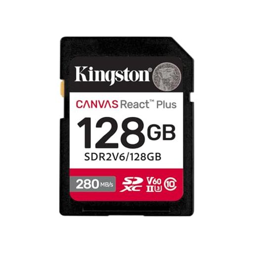 Kingston キングストン SDXCカード 128GB 最大280MB/s UHS-II V60 4K Canvas React Plus SDR2V6/128GB 製品寿命期間保証
