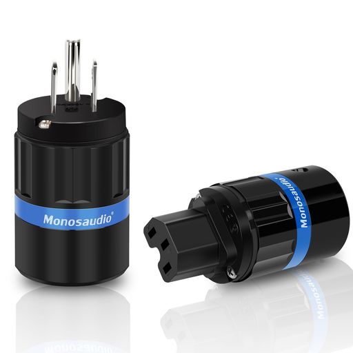 乐天商城 - Monosaudioオーディオ用電源プラグロジウムメッキ純銅3ピン電源コネクタ自作電源プラグ15A/125V10A/250Vアルミニウム合金製シェルオーディオ用パワープラグIEC320C13コネクターペアハイエンド