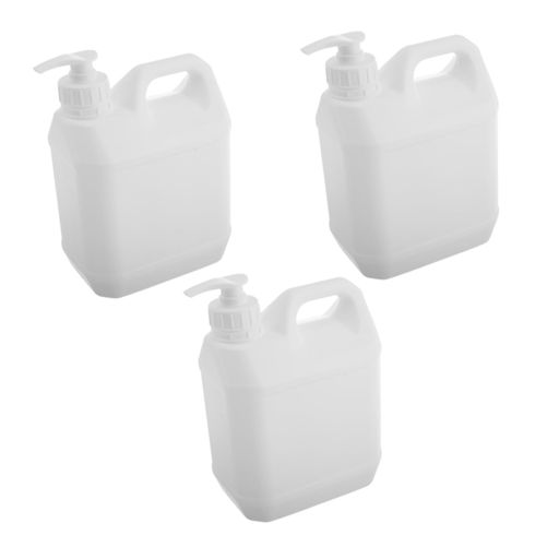 FRCOLOR 大容量ポンプディスペンサー3個セット 2L白プラスチック製詰め替えボトル シャンプー容器ボトル ボディウォッシュ対応 家庭用