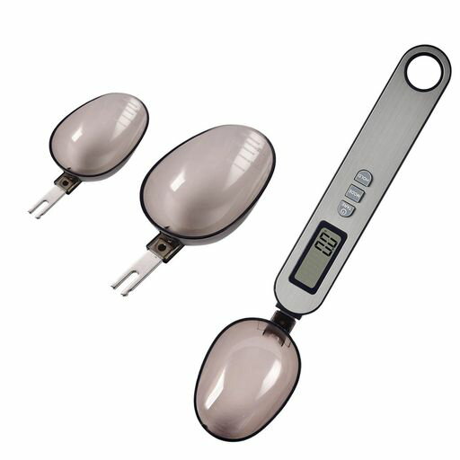 Coolloodaスプーンスケール計量スプーンデジタル500g/0.1g単位電子計量スプーン高精度ディスプレイLCD..