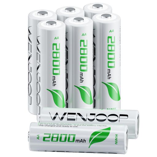 WENJOOP充電式単3電池8本セット2800mAhNiMH1.2V長寿命低自己放電約1200回充電リモコンゲーム機おもちゃLEDライト用