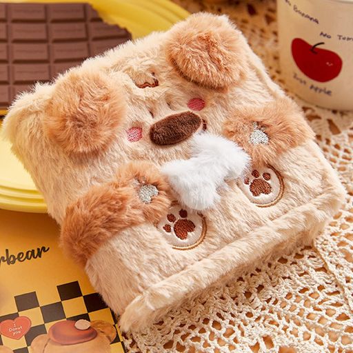 Yoiumicyシール帳透明シールバインダーチェック柄かわいいはがせるシール台紙シール手帳女の子おしゃれシール収納【透明リフィルシート20枚付き】(茶色の子犬)