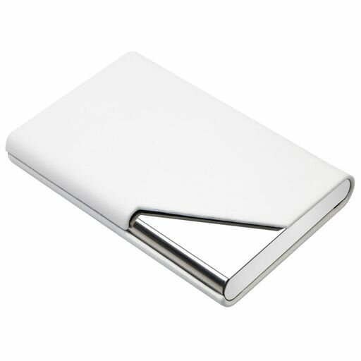 [padike]名刺ホルダー、アップグレードされたマイクロファイバーレザー名刺ケースポケットカードホルダー(男性・女性用)、メタルスリム名刺ホルダーRFIDブロッキング名刺キャリア磁気ク…