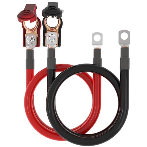 SHIERLENG4AWGのゲージ25mm2電池ターミナルコネクターが付いている力電池インバーターケーブル、50cm赤+黒の自動車、オートバイ、海兵隊員、ボートのための純粋な銅電池の鉛ワイヤー(4.0)
