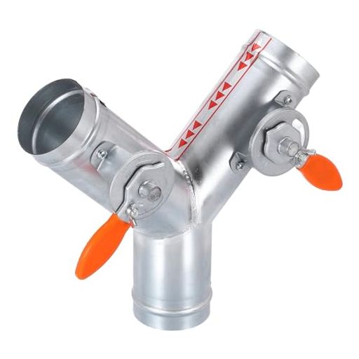 PATIKIL 3インチ3ウェイスプリッター Y型金属手動風量ダンパー 換気扇・レンジフード・ストーブパイプ・HVAC換気システム用