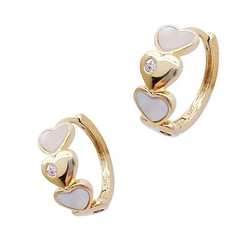 HUIKKJP 18 金ピアス リングピアス つけっぱなし 金属アレルギー対応 キラキラ可愛...