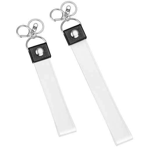 Myfivo 銀テープホルダー 2個セット 銀テープ キーホルダー 収納ケース 長さ35/45cm 幅2.9cm 保管 推し活 持ち運び便利 簡単収納 保護カバー ライブ グッズ整理(黒)