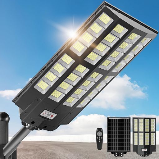 Lights - 【320°広角照明・中大型】Marjeソーラー街灯屋外3200w60000ルーメン外灯IP67防水センサーライト屋外人感センサー光センサー防犯最適led街灯屋外照明夜間自動点灯6V/50000mAHポール/壁に取り付け