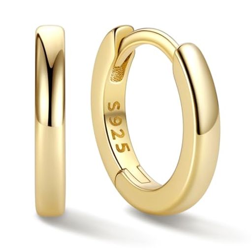 [ChicSilver] フープピアス レディース ゴールド リングピアス メンズ 18金 小さい 内径6mm 20g シンプル アクセサリー