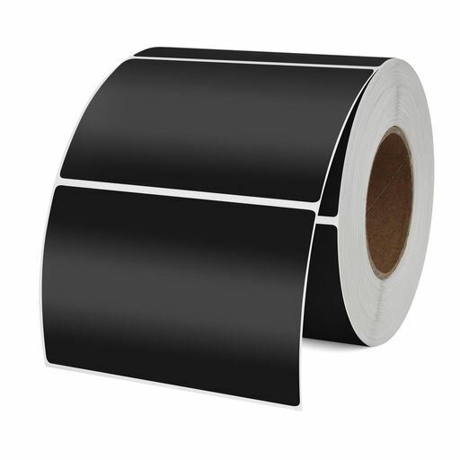 樂天商城 - YIKIADA黒カラーラベルロールラベルシール50x76mm防水ステッカーはがせる矩形シール手書きステッカー名前ラベルラベルステッカー事務用品オフィス用シール500枚入