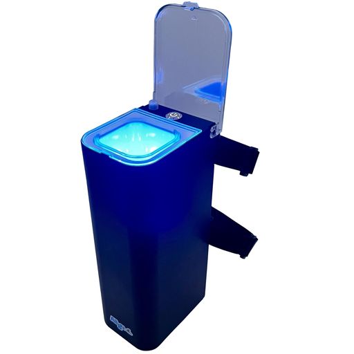 【たった10秒で最高蓄光量に達する!】タチウオテンヤやメタルジグ・タイラバ・イカメタルの夜光塗料に最適な電池式の超強力な蓄光器です。専用ベルト付でロッドホルダーや船縁にセットし、ジグホルダーとしての使用も可能!! 6個x4面の24個の超強力紫外線(UV)LED搭載■1回10秒照射でも360回蓄光可能(単四アルカリ電池使用時) LED性能(合計)値:2580mw/163.2ルーメン/10万ケルビン■ピーク波長:395nm サイズ(幅x奥行x高さ)[本体外寸:約7cmx10.5cmx22cm][本体内寸:約4.7cmx4.7cmx19.5cm][取付バンド(幅x長さ):約2cmx43.5cm] 電源:単四アルカリ電池3本※充電式電池も使用可能ですが、電池性能により照射回数は少なくなります。■電池残量低下時には自動電源OFF■主電源待機日数:約10日間(ご使用後は主電源をお切りください)