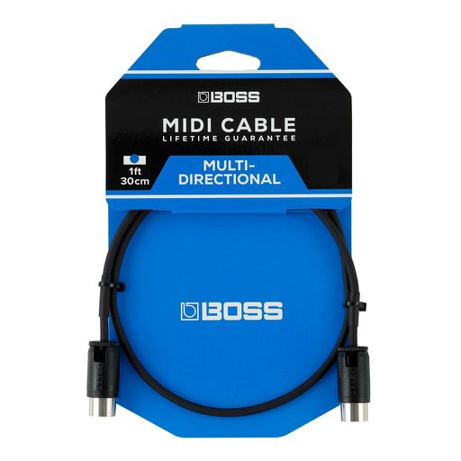 上/下/ストレートの3方向に設定可能なMIDIケーブル キャップ部を回転させることにより、ケーブルのロックと方向設定が可能 5ピンそれぞれ結線されており、あらゆるMIDI機器をカバー 無酸素銅線を採用した芯線と高密度に編込まれたシールド 様々なペダル構成で選べる3種類の長さ