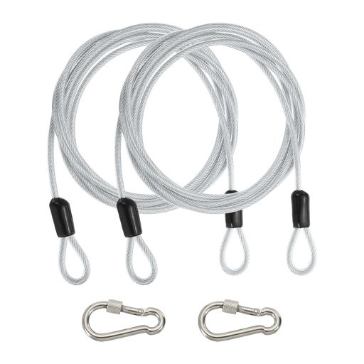 PATIKIL セキュリティケーブル 2mx4mm ステンレススチール製ブレード安全ワイヤー...