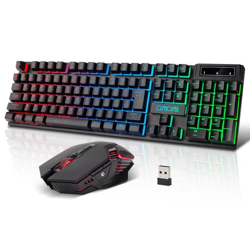 ワイヤレスゲーミングキーボードマウスセット 108キーLEDバックライトRGBキーボー 2.4GHz 無線 充電式 日本語配列 19キー防衝突 4段階DPIマウス ps5 ps4 PC/Windows/Mac対応 日本語説明書付き