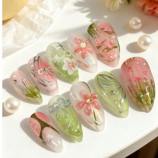 春デザイン:桜やお花畑をモチーフにした、お花見やピクニックにぴったりのニュアンスネイルデザインです。 30枚入り:豊富な枚数で、様々なサイズに対応。サイズ測定不要で、自分にぴったりのチップを選べます。 簡単装着:接着グミシール付きで、道具不要でどこでも手軽につけ爪を楽しめます。 繰り返し使える:丁寧に取り外せば何度でも再利用可能。コスパよく大人可愛いネイルを楽しめます。 大人可愛いデザイン:春らしいフラワーモチーフで、日常使いからイベントまで幅広いシーンに対応します。