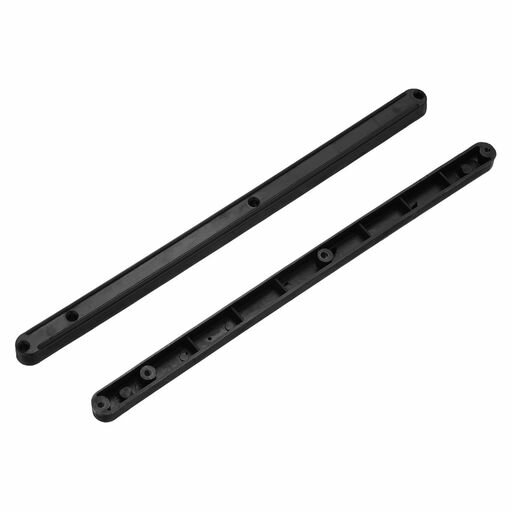 乐天商城 - PATIKIL12”引き出しスライド8個プラスチックガイドレールキャビネット/引き出し/ベッドサイド/テーブル/ワードローブ用サイドマウントレール19/32”(15mm)溝付き黒