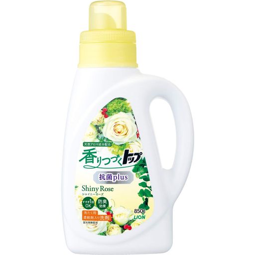 香りつづくトップ 抗菌plus シャイニーローズ 蛍光剤無配合 柔軟剤入り洗濯洗剤 液体 本体 850g