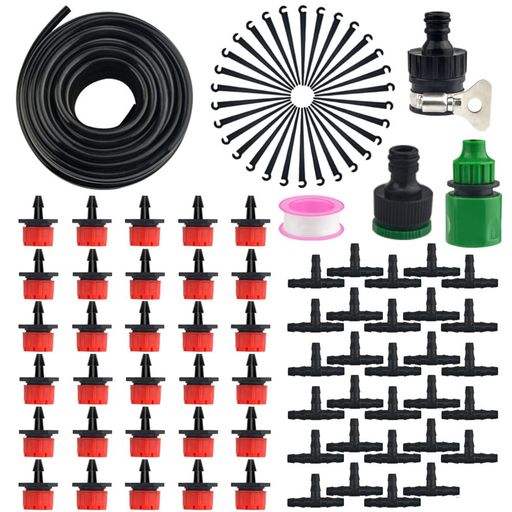 WMYCONGCONG25Mホース自動散水用具点滴潅漑セット点滴ノズル給水システムドリップ散水給水システム散水ホースガーデン花植物盆栽家庭園芸庭園温室芝生加湿用